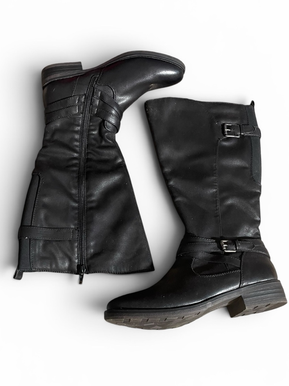 Y9- Baretraps Alysha 8M NEW NWT Classic Black Mid-Calf Wider Calf Women's Boots